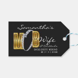 Mob Ehefrau & Cocktails Black Bach Junggeselinnen- Geschenkanhänger