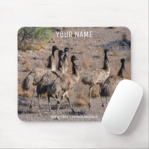Mob of Emus Outback Australia Animal Wildlife Mousepad