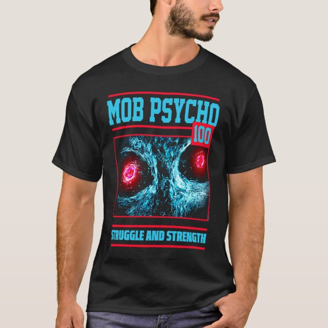 Mob Psycho 100 Kampf und Stärke T-Shirt (Vorderseite)