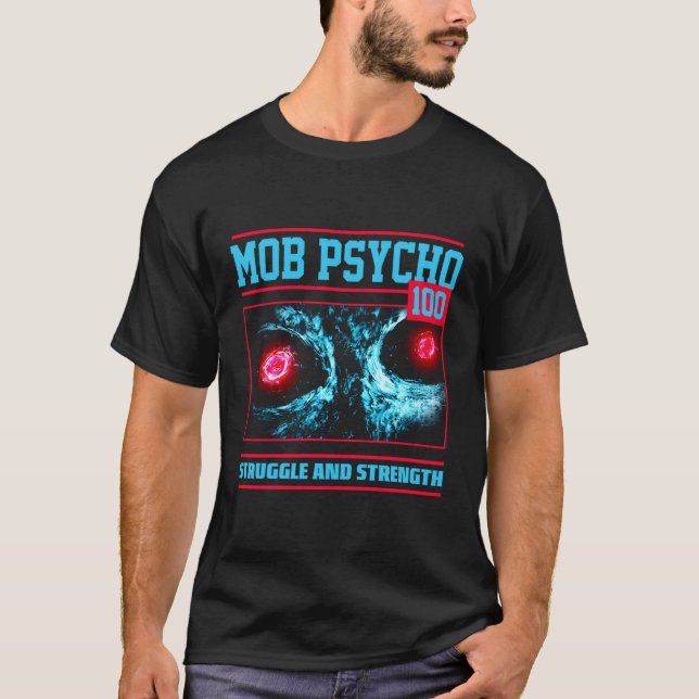 Mob Psycho 100 Kampf und Stärke T-Shirt (Vorderseite)