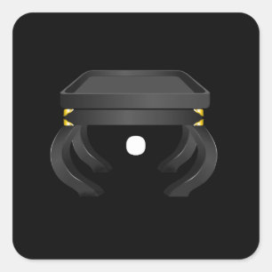 Möbel aus Glitch mit japanischem Teetisch Quadratischer Aufkleber