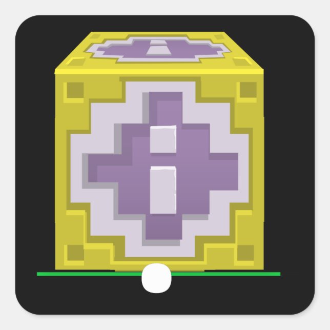 Möbel aus Glitch, passend zum Anführungsblock Quadratischer Aufkleber (Vorderseite)