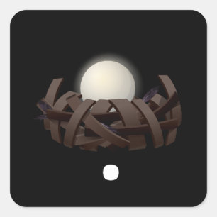 Möbel aus Glitterholz aus Nestlampe Quadratischer Aufkleber