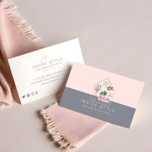 Möbel Dekoration Stilvolle Zuhause-Staging Pink &  Visitenkarte