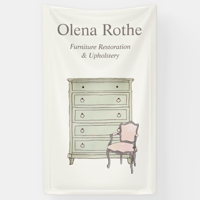 Möbelrestaurierung, -veredelung und -reparatur banner (Vertikal)
