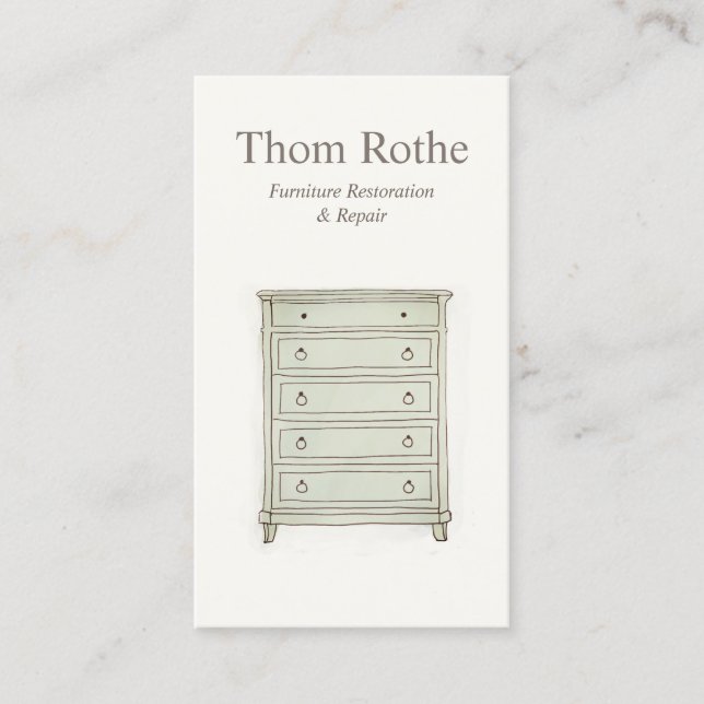 Möbelrestaurierung, -veredelung und -reparatur telefonnummerkarte (Vorderseite)