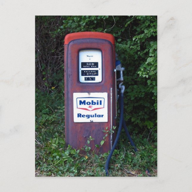Mobil-Gaspumpe Postkarte (Vorderseite)