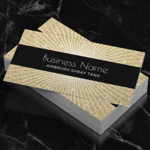 Mobile Airbrush Spray Tans Moderne Gold Rays Salon Visitenkarte