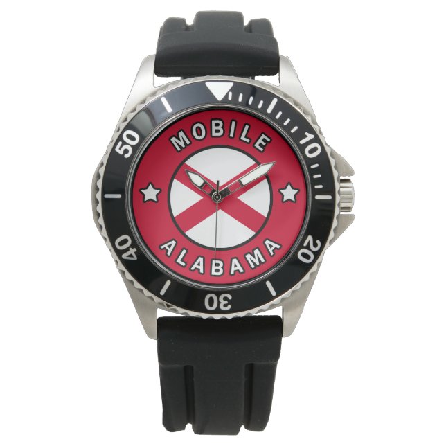 Mobile Alabama Armbanduhr (Vorderseite)