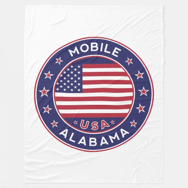 Mobile, Alabama Fleecedecke (Vorderseite)