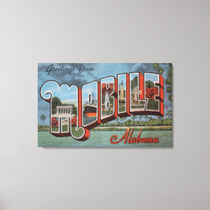 Mobile, Alabama (Fluss-Szene) Leinwanddruck