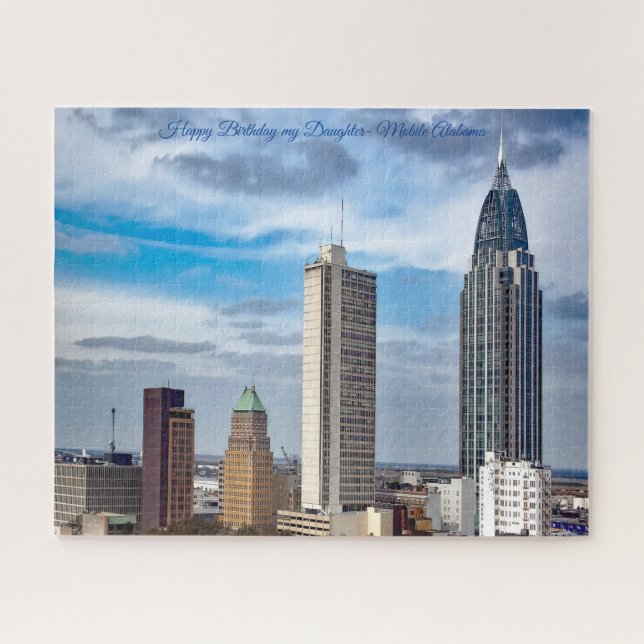 Mobile Alabama Happy Birthday Daughter Puzzle (Horizontal)