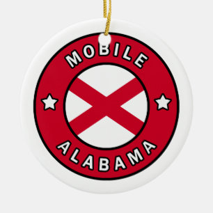 Mobile Alabama Keramik Ornament