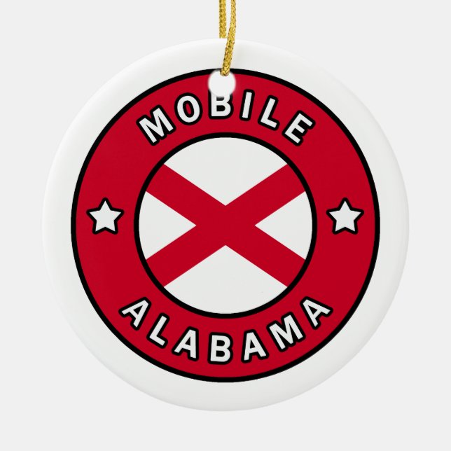 Mobile Alabama Keramik Ornament (Vorne)