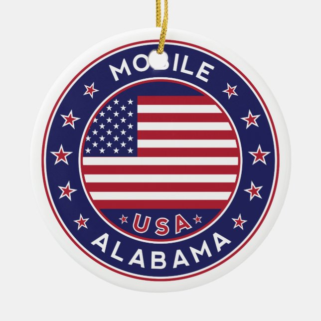 Mobile, Alabama Keramik Ornament (Vorne)