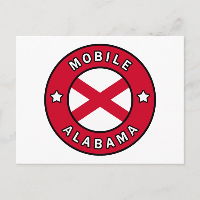 Mobile Alabama Postkarte (Vorderseite)