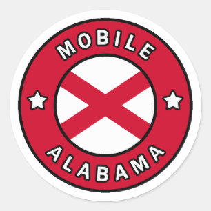 Mobile Alabama Runder Aufkleber