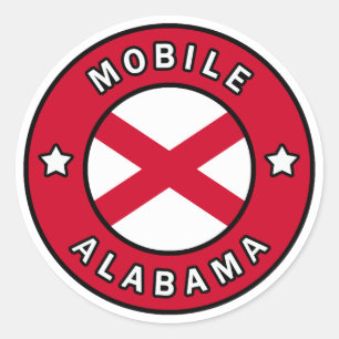 Mobile Alabama Runder Aufkleber