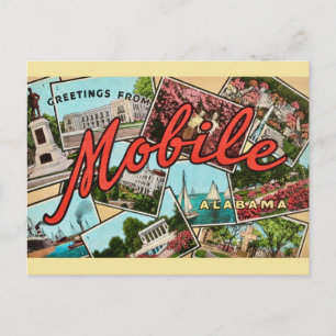 Mobile Alabama Sehenswürdigkeiten Postkarte