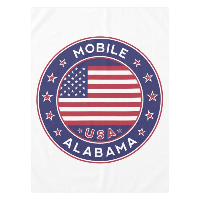 Mobile, Alabama Tischdecke (Vorderseite)