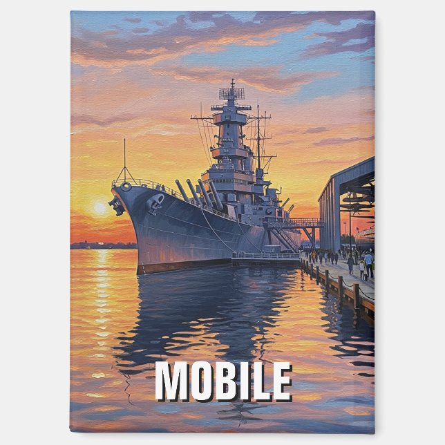 Mobile Alabama Travel Magnet (Vorderseite)