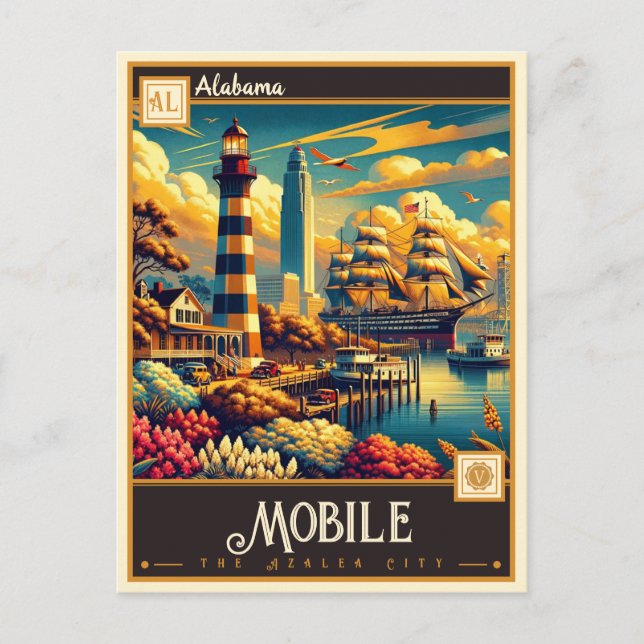 Mobile, Alabama | VINTAG Postkarte (Vorderseite)
