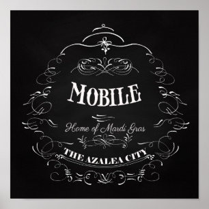 Mobile, Alabama - Zuhause der Mardi Gras Poster