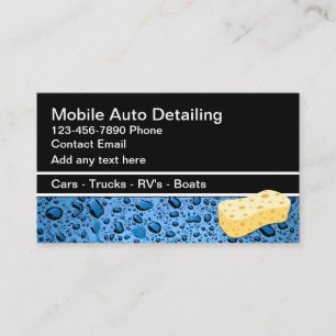 Mobile Auto-Aufbereitungs-Wassertropfen Visitenkar Visitenkarte