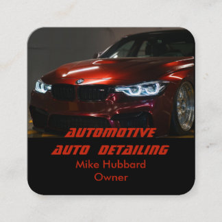 Mobile Auto Detection Service Business Card Quadratische Visitenkarte
