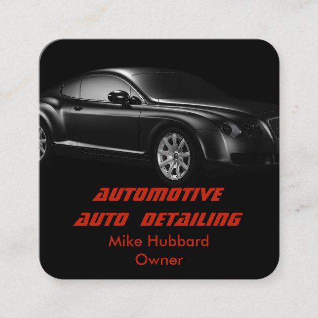 Mobile Auto Detection Service Business Card Quadratische Visitenkarte (Vorderseite)