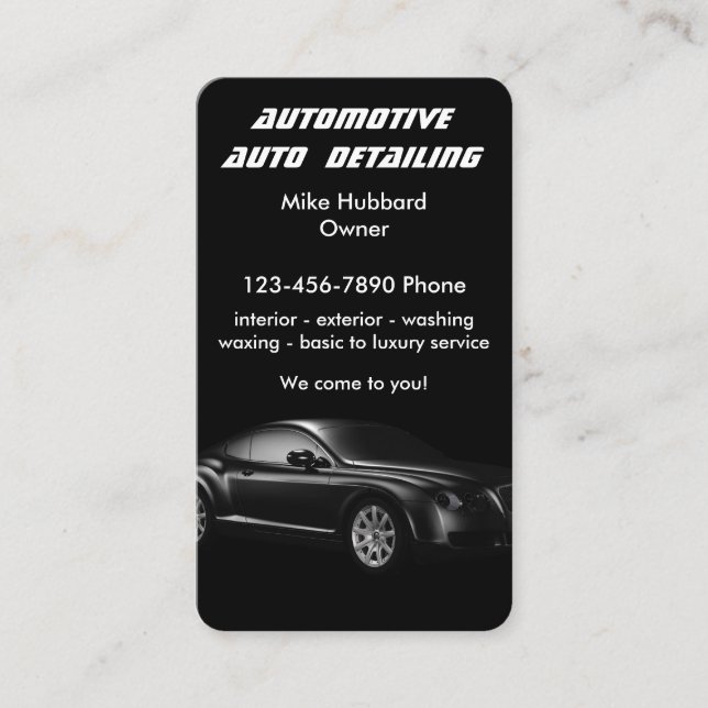 Mobile Auto Detection Service Business Card Visitenkarte (Vorderseite)