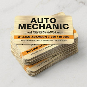 MOBILE AUTO / KFZ MECHANIKER REPARATURDIENST VISITENKARTE