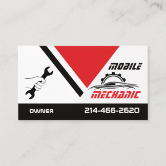Mobile Auto Mechanic Car Repair Editable Visitenkarte
