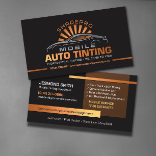 Mobile Auto-Tönungsfolien-Installateur Visitenkarte