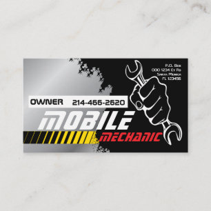Mobile Automechaniker Autoreparatur Editable Visitenkarte