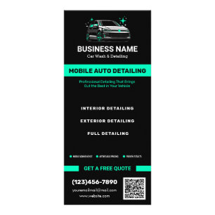 Mobile Autowäsche & Detailanpassung individuell Werbekarte