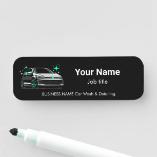 Mobile Autowäsche & Detailierung Custom  Namensschild
