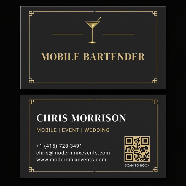 Mobile Bartender QR Code Professional Visitenkarte (Von Creator hochgeladen)