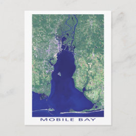 Mobile Bay Alabama Satellite-Foto Postkarte