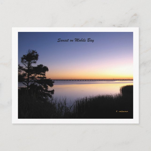Mobile Bay Sunset Postkarte (Vorderseite)