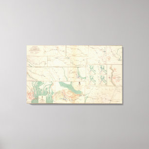 Mobile, Blakely, Messingers Fähre-Bezirk Leinwanddruck