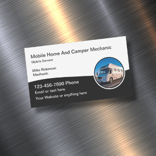 Mobile Camper RV Mechaniker Geschäftskartenmagnete Magnetische Visitenkarte