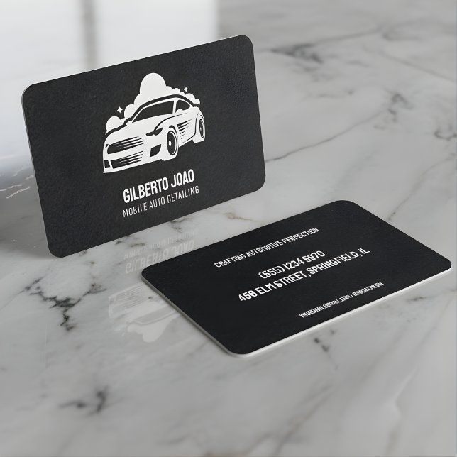 🧽 Mobile Car Detection Premium Visitenkarte (Mobile Car Detailing Premium Business Cards)