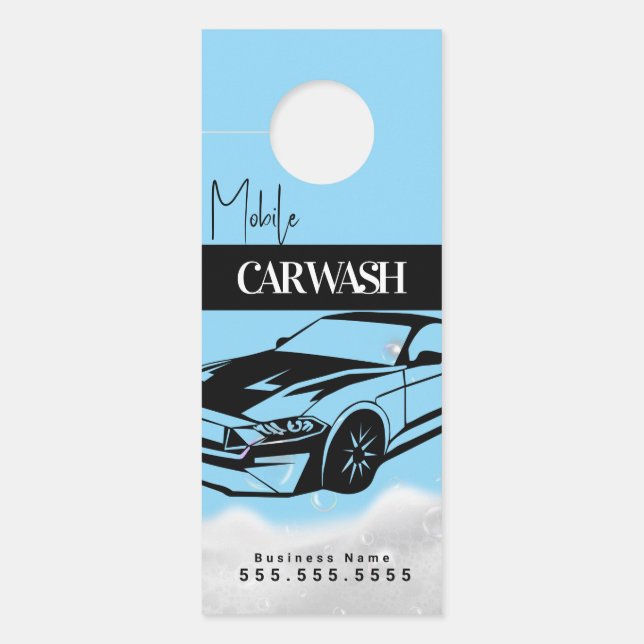 Mobile Car Wash Detailing B Door Hanger  Türanhänger (Vorderseite)