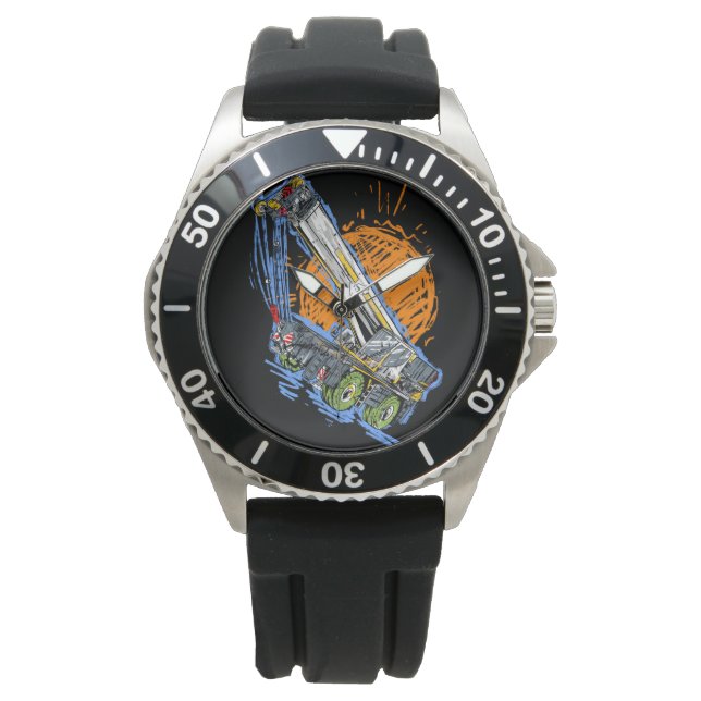 Mobile Crane Liebherr Kiddy Armbanduhr (Vorderseite)