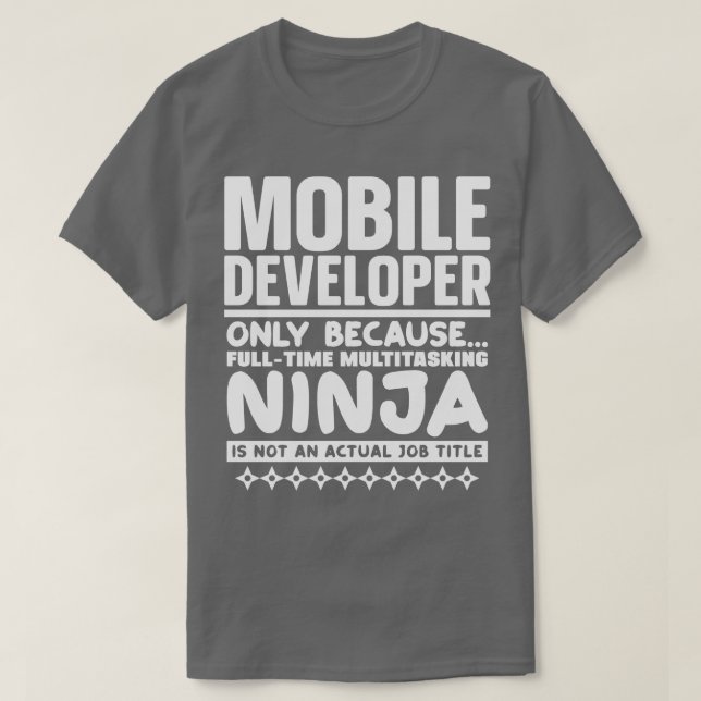 Mobile Developer Ninja T-Shirt (Design vorne)