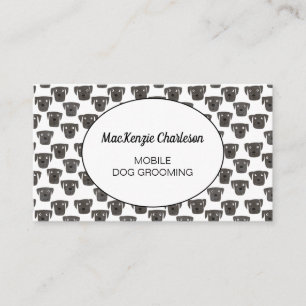 Mobile Dog Grooming Watercolor Business Card Visitenkarte
