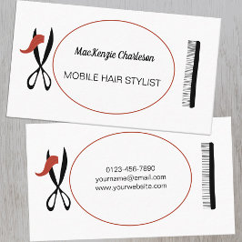Mobile Hüttenstühle oder Friseur Business Card Visitenkarte