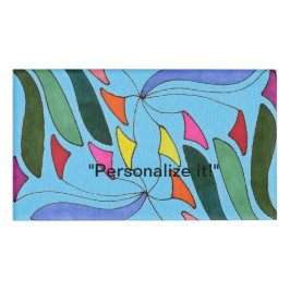 Mobile Kunst mit Blade-Formen in mehreren Farben Namenschild