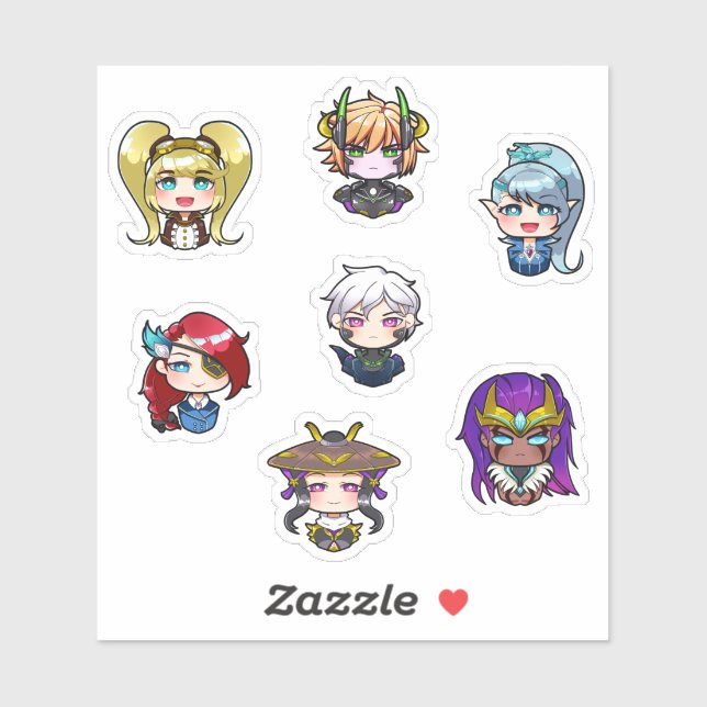 Mobile Legends Bang Bang Heroes Skin Set Aufkleber (Blatt)